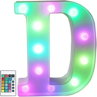 Pooqla šarena LED lampica svjetla s udaljenim - lampicama markee-znakovi - Party bar slova sa ukrasima