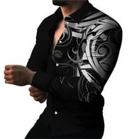 Modni trend 3D digitalni tisak Muška labava majica dugih rukava