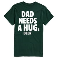 Instant poruka - tata treba ogromno pivo - mušku grafičku majicu kratkih rukava