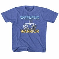 Gamer Society Weekend Warrior Kids Majica - XL, Blue Heather