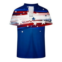Amidoa muški ovratnik četvrti julske košulje modne američke zvijezde pruge patriotske majice za neovisnost