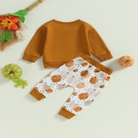 Suantret Toddler Baby Boys Halloween Halloween pantalone setovi s dugim rukavima Pismo Ispis dukserice