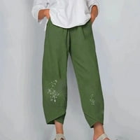 Eryao posteljine za žene Plaža Ženska posteljina obrezane široke pantalone za noge Žene Ležerne mastzelion