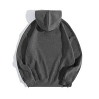 Ersazi ženski vrhovi i bluze Ženska modna Halloween tiskani džep s kapuljačom dugih rukava s dugim rukavima u Clearangu Tamno siva ženska radna bluza XL