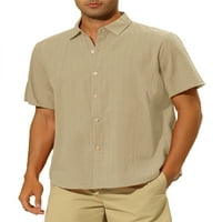 Lars Amadeus Ljetne košulje za muške čvrste boje kratkih rukava navratnik Havajska majica