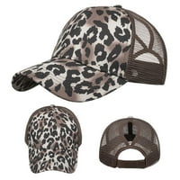 Ruhuadgb Žene Ljetni Leopard Print Anti UV Ponytail Hat Vanjski sportovi Baseball Cap