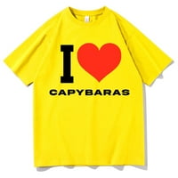 Love Capybaras Majice Muškarci Žene Ležerne prilike Ležerne prilike Funny T Muške vrhove Tees Man Modna majica Muška ulična odjeća Kpop Unisex