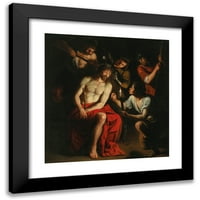 Domenico Fiasella crna modernog uokvirenog muzeja Art Print pod nazivom - podrugljiv Kristom