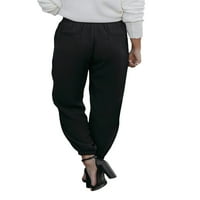 Eyicmarn ženske pantalone, visoki struk duge gležnjače u obliku boja sa čvrstom u boji za žene za žene,