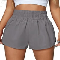 Ženski activewewer sportske kratke hlače Lagane istezanje čvrste kratke hlače siva l