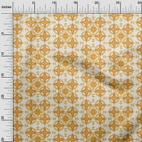 Onuone pamučna flena vela senfta žuta tkanina geometrijska haljina materijala od tkanine za ispis od