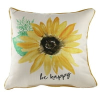 Domaći dekor Budite sretan jastuk od suncokreta za višestruku cvjetnicu TXT0171