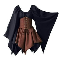 qucoqpe ženska srednjovjekovna renesansna halloween kostimska haljina vintage cosplay viktorijanska