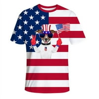 Muška majica za zastavu američke nezavisnosti Dnevni majica Retroamerička zastava kratkih rukava kratkih