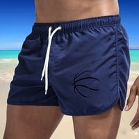 Luiyenes muški kratke hlače bijeli grafički otisci puni rezni kratke hlače za suhom plažu
