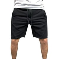 Safuny Muška labava kratke hlače Summer Solid Tassel Fit Clearence Trendy Hlače Modna Prodaja Elastična
