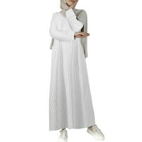 Puawkoer ženska abaya haljina molitvena haljina puna dužina kaftana s hidžabom Dubai maxi haljina kravata