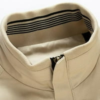 Yubnlvae Jesen Zimski kaput za slobodno vrijeme Sports Zip Pocket stand-up ovratnik bluza za muškarce