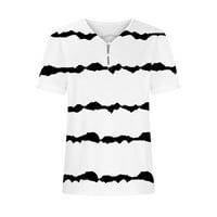 Henley vrhovi za žensku V CAT DRECT DOWN majica izrezati kratke rukavske majice Ljetne casual bluze