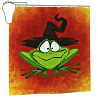 Slatka žaba u obliku tušske zavjese sa kukama, zabavnim zastori za Halloween Vodootporno za kupanje