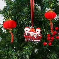 Personalizirani obiteljski Božićni Xmas Tree Bauble Decoration Ornament Obiteljski Božićni ukrasi za odmor crvena