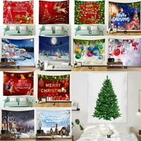 Božićna šarena tapiserija, Xmas Santa Claus, jelena, drvo, snijeg za dnevni boravak Pozadinski zid viseći za zabavu Početna Božićni zidni dekor