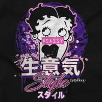 Betty Boop Hashtag Sassy Style Ženska grafička majica Tees Brisco Marke 5x