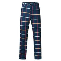 Hlače za muškarce Ležerne prilike, ispis mršave olovke pantalone hlače elastične strugove pantalone pantalone muške jeseni modni tamno plavi s