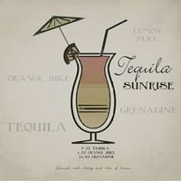 Tequila Sunrise Slojevita plakata Print Taylor Greene