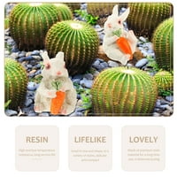 Slatke zečeve minijaturne zečje figurice DIY smole dekor za zeko za Uskršnji mikro uređenje krajolika