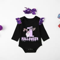 Djevojke za bebe Halloween Outfits Romper + Bow Tutu haljina + toplije gamaše + set suknje za glavu