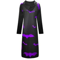 Tking Fashic Women Cardigan Gothic Odjeća za odjeću Halloween Carnival Cosplay Party Vintage Hoodie Cardigan džemperi za žene Purple M