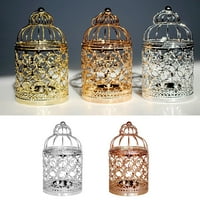 Yebay Iron Birdcage Candlestick Europski šuplji cvijet Viseći željeznica Birdcage Candlestick Držač