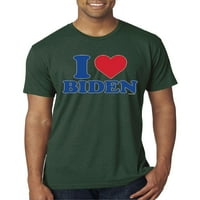 Wild Bobby, volim Biden SAD predsjednika političkih muškaraca Premium Tri Blend Tee, šumska zelena,
