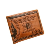 Cool Mens američki dolar novčanik PU kožni kreditni nosač fotografija Billfold torbica