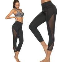 Yoga hlače Ženske gamaše Fitness Sportski trčanje joge Atletska hlače crna + m