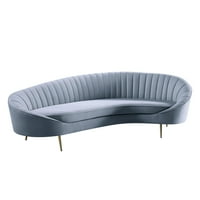 Moderna svijetlo siva baršunasta kauč od ACME ballarda LV00204