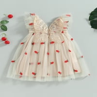 Odjeća za djevojčice Tille Ananas Print Print princeze haljina Ležerne prilike leptira za letnju za