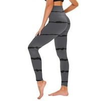 Rewentine ženske ležerne tiskane joge hlače visoke struk labave ravne duge hlače tamno siva 4