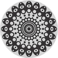 Ahgly Company u zatvorenom okruglom uzorku platinasti rugine rugine, 6 'runda
