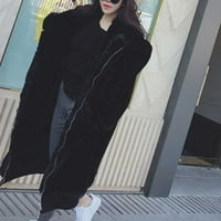 Labakihah kaputi za žene Zimska visokokvalitetna žena moda plus veličine kaput dugački jaknski kaput dame topla kaputa za nadogradnju na dogradnje verzija crna xs