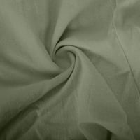 Cotonie kratke hlače za ženske ležerne ljetne elastične kratke hlače sa džepovima s džepovima ruffles široke nogalice zelene m