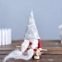Plišani božićni ukras prozor stoji lutka figurica dječje kreativni poklon