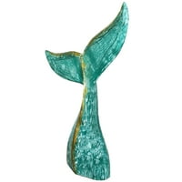 Stoneage Arts Inc 10,5 3 zelena i zlatna praonica kitova ručno rađena statua