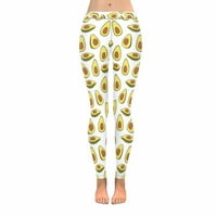 Modna avokada Zdrava hrana Ženske kapri-hambarske noge Stretch Skinny Yoga hlače XS