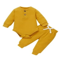 Cathery Newborn Baby Boy Dječja odjeća Pamučni pleteni pad zimskih odjeća Dojenčad s dugim rukavima