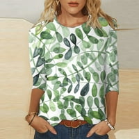 Ljetna ženska ženska majica vrhovi tri četvrtine rukave slatkih majica za modu plus veličine labavih t masmija