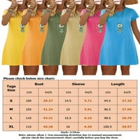 REJLUN Žene Ljeto Plaže Sundress Solid Color Mini haljina Line kratke haljine Havajska casual party
