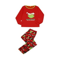 Sunost božićne pidžame za obitelj - Porodični Božićni PJS podudarni setovi