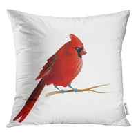 Crvena ptica kardinalne animacije Bright Cardinalis Cartoon Clip bacač jastučnice za jastuk